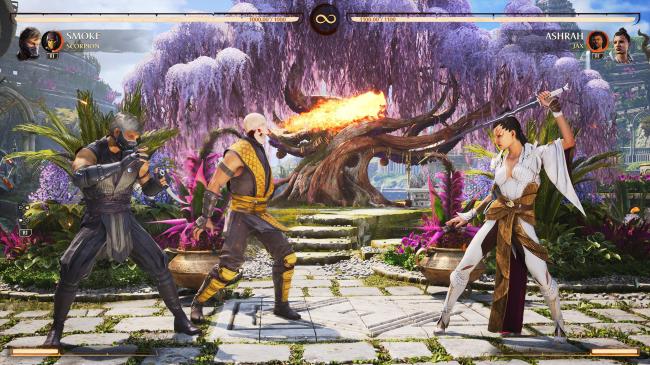 Scorpion spitting a fire ball.